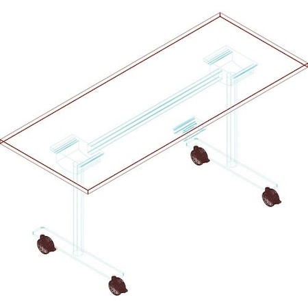 Groupe Lacasse Table, Rectangular, Mobile, 60inWx24inDx29inH, Salta LAST1SMRCF246TS